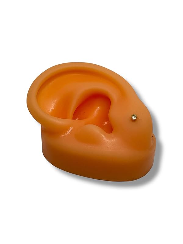 Broquel O Arete Biselado Redondo Para Bebe Zirconia Oro 10k - Angeles Joyas