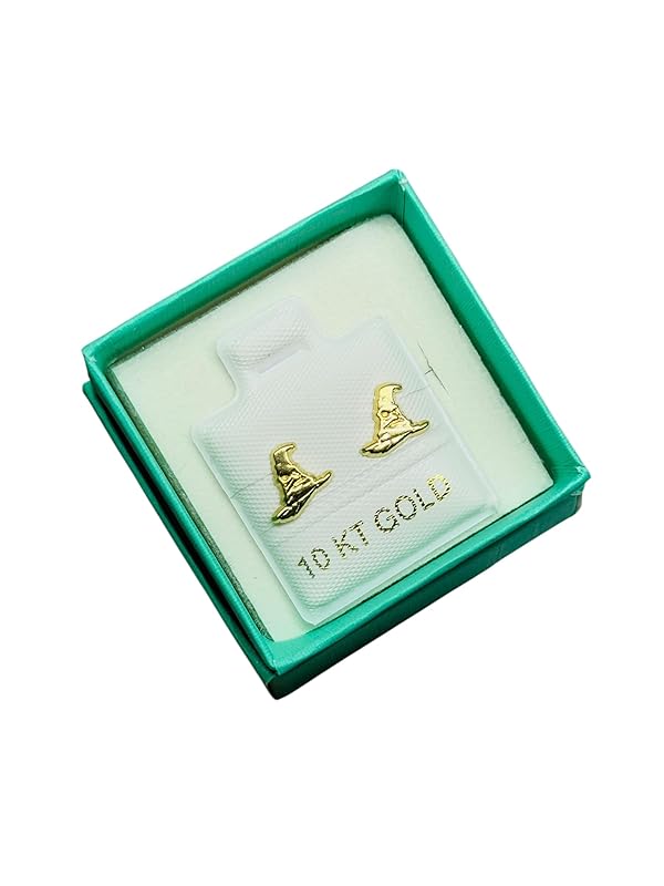 Broquel o Arete Sombrero Seleccionador en Oro 10K Garantizado - Angeles Joyas