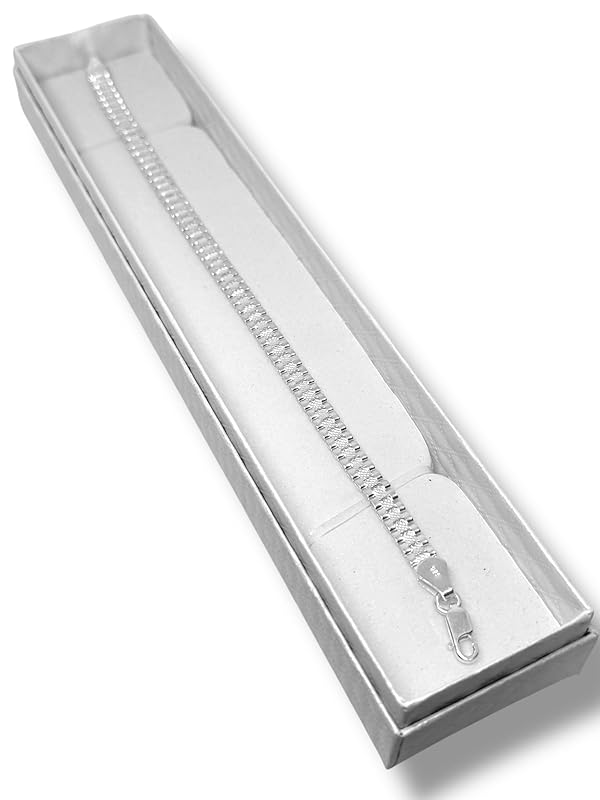 Pulsera O Pulso Tejido Tipo Reloj Plata 925 Garantizado 20cm - Angeles Joyas (Chico)