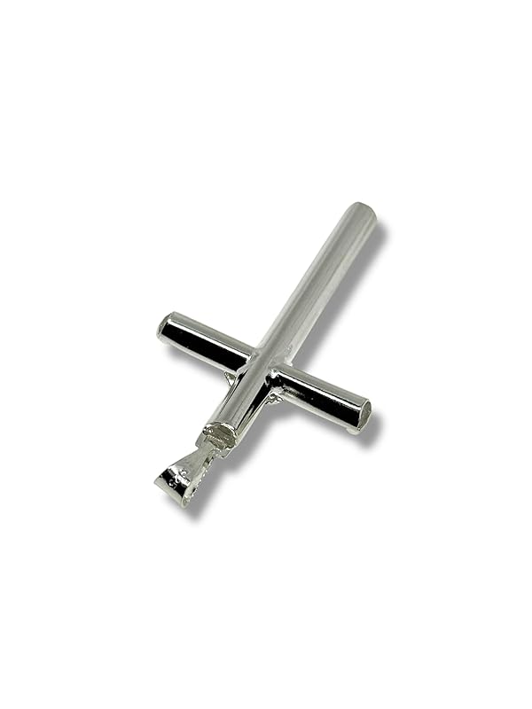 Dije De Cruz Con San Benito Y Zirconias En Plata 925 T#g- Angeles Joyas