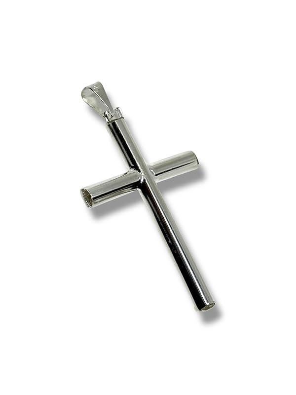 Dije De Cruz Con Zirconias En Plata 925 Garantizado T#g - Angeles Joyas