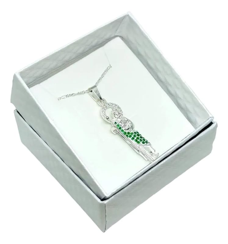 Cadena Y Dije De San Judas Con Piedra Plata 925 Garantizado - Angeles Joyas