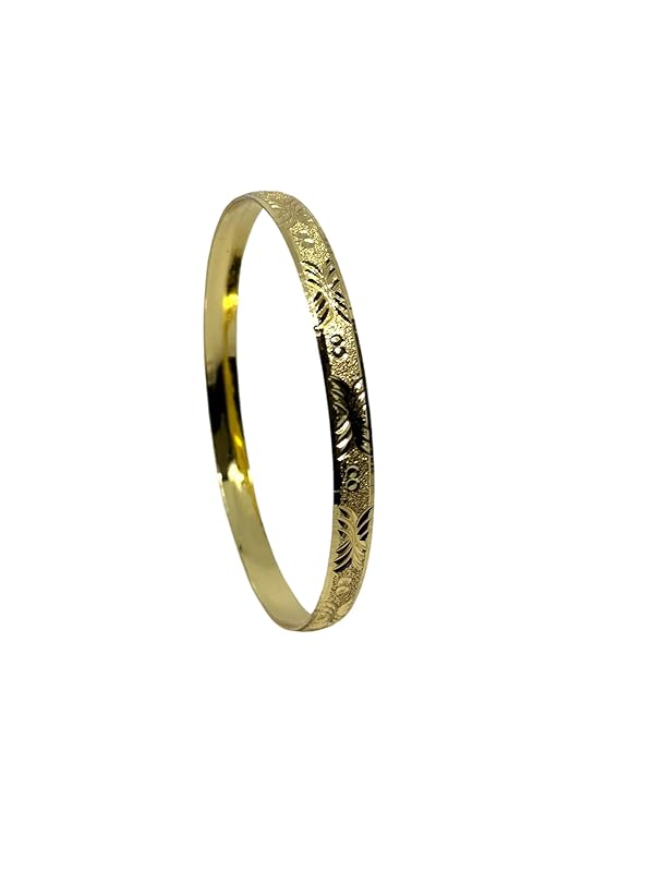 Pulsera Aro Dorado Diamantado en Material de Chapa Oro Laminado en 14k en 7.5cm