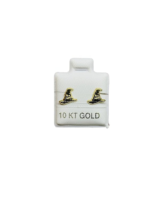 Broquel o Arete Sombrero Seleccionador en Oro 10K Garantizado - Angeles Joyas