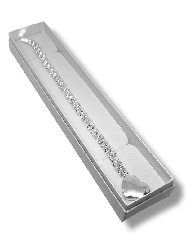 Pulsera O Pulso Tejido Chino Broche De Corazon Plata 925 - Angeles Joyas