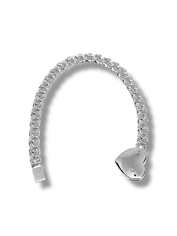 Pulsera O Pulso Tejido Chino Broche De Corazon Plata 925 - Angeles Joyas