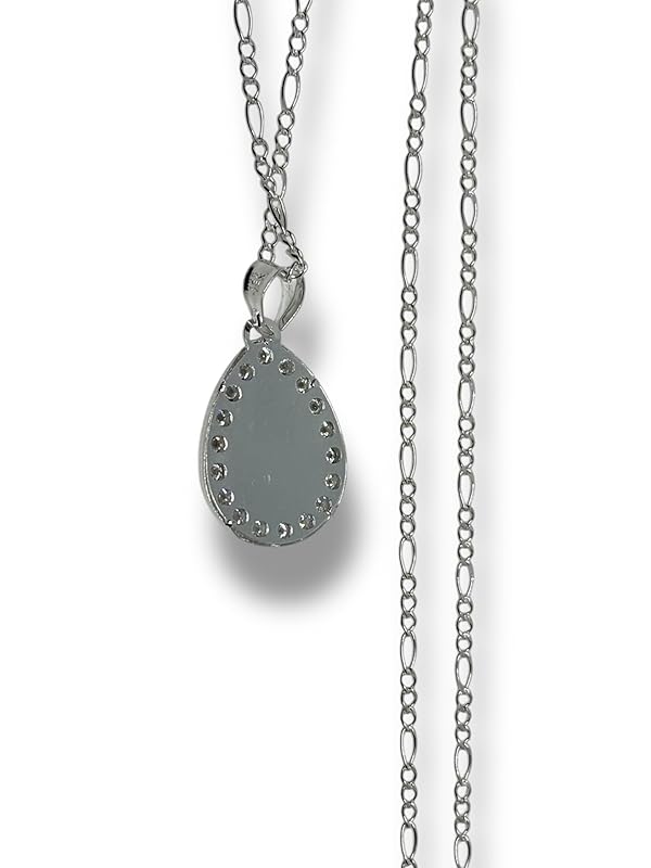 Dije Medalla Con Cadena San judas De Bautizo En Plata 925 Garantizado - Angeles Joyas (Gota)