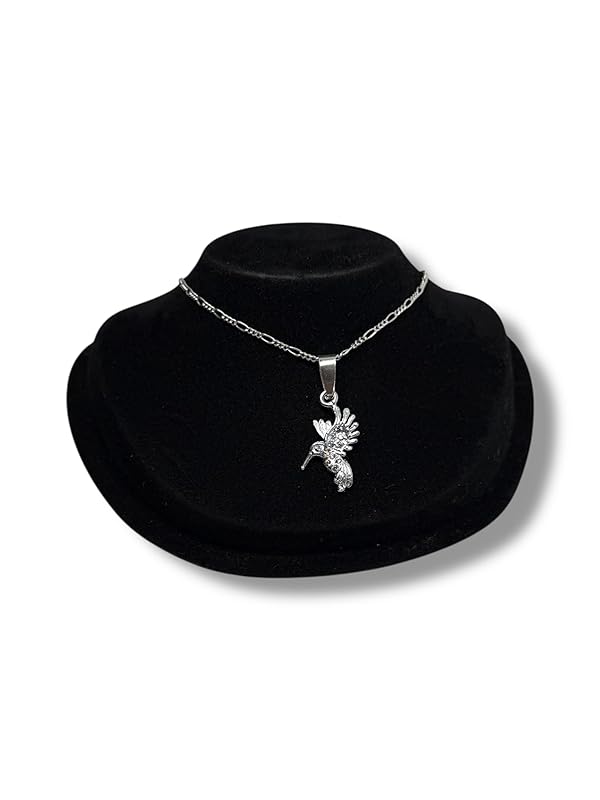 Dije Colibri Zirconia Y Cadena Ambos Plata 925 Garantizado - Angeles Joyas