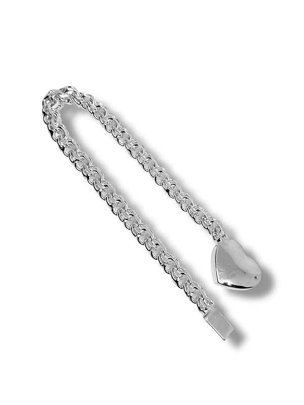 Pulsera O Pulso Tejido Chino Broche De Corazon Plata 925 - Angeles Joyas