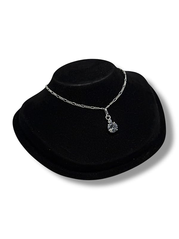 Dije Fino De Piedra Zirconia Circular Con Cadena Ambos En Plata 925 - Angeles Joyas