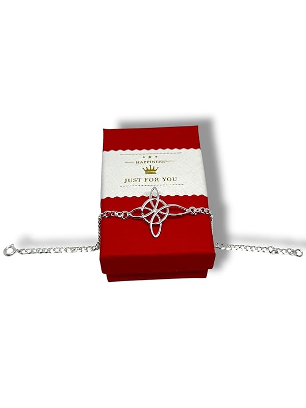 Pulsera De Nudo De Bruja En Plata 925 Garantizado 20cm - Angeles Joyas