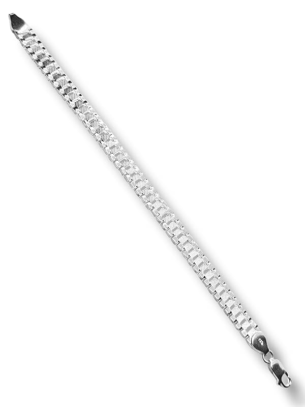 Pulsera O Pulso Tejido Tipo Reloj Plata 925 Garantizado 18cm - Angeles Joyas (Mediano)
