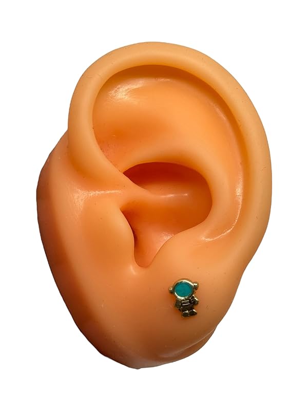 Broquel O Arete Astronauta Esmaltado En Oro 10k Garantizado