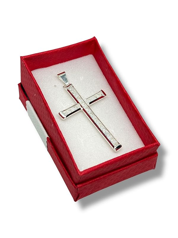 Dije De Cruz Con Zirconias En Plata 925 Garantizado T#g - Angeles Joyas