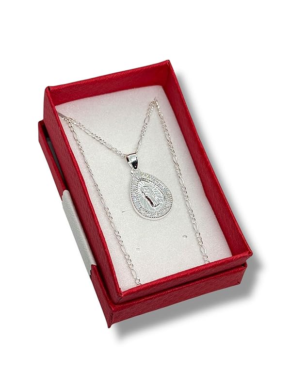 Dije Medalla Con Cadena San judas De Bautizo En Plata 925 Garantizado - Angeles Joyas (Gota)