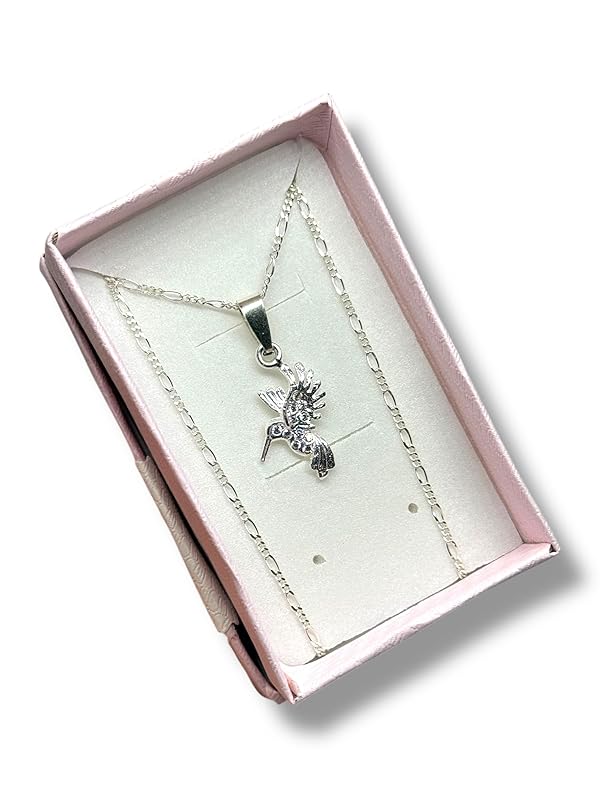 Dije Colibri Zirconia Y Cadena Ambos Plata 925 Garantizado - Angeles Joyas