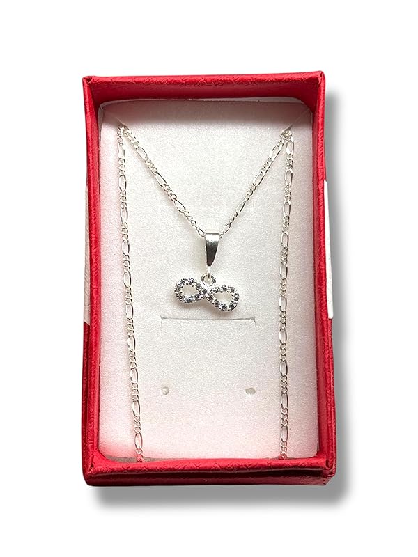 Dije Infinito Con Zirconia Y Cadena Ambos Plata 925 T#ch - Angeles Joyas
