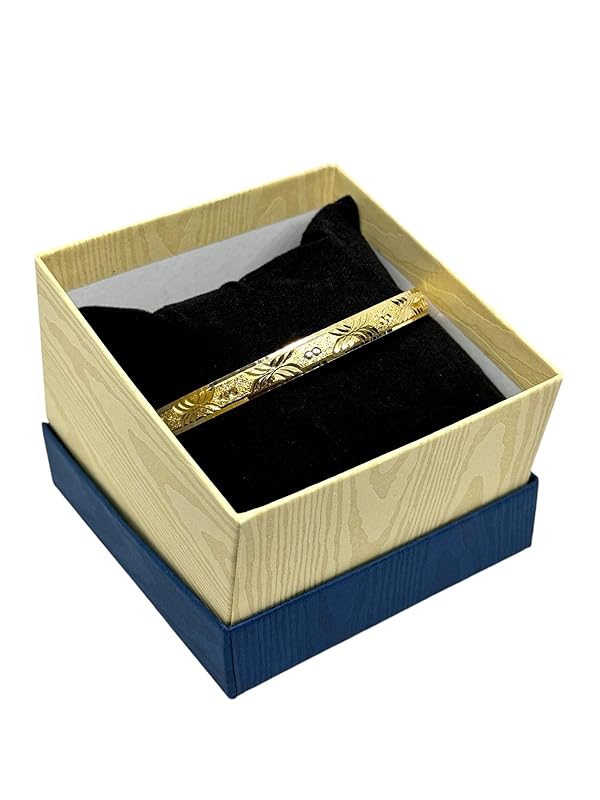 Pulsera Aro Dorado Diamantado en Material de Chapa Oro Laminado en 14k en 7.5cm