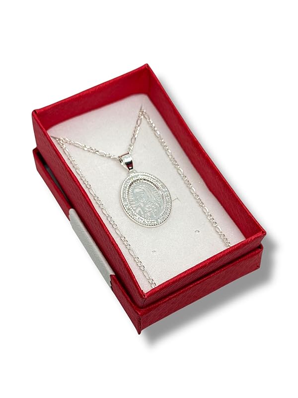 Dije De La Virgen En Laser Y Cadena Plata 925 Garantizado G - Angeles Joyas