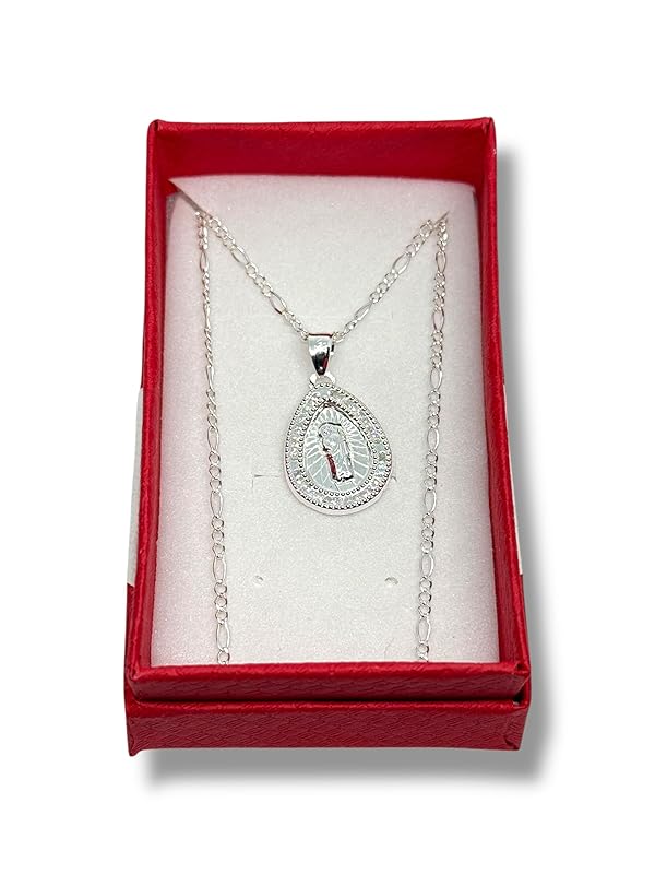 Dije Medalla Con Cadena San judas De Bautizo En Plata 925 Garantizado - Angeles Joyas (Gota)