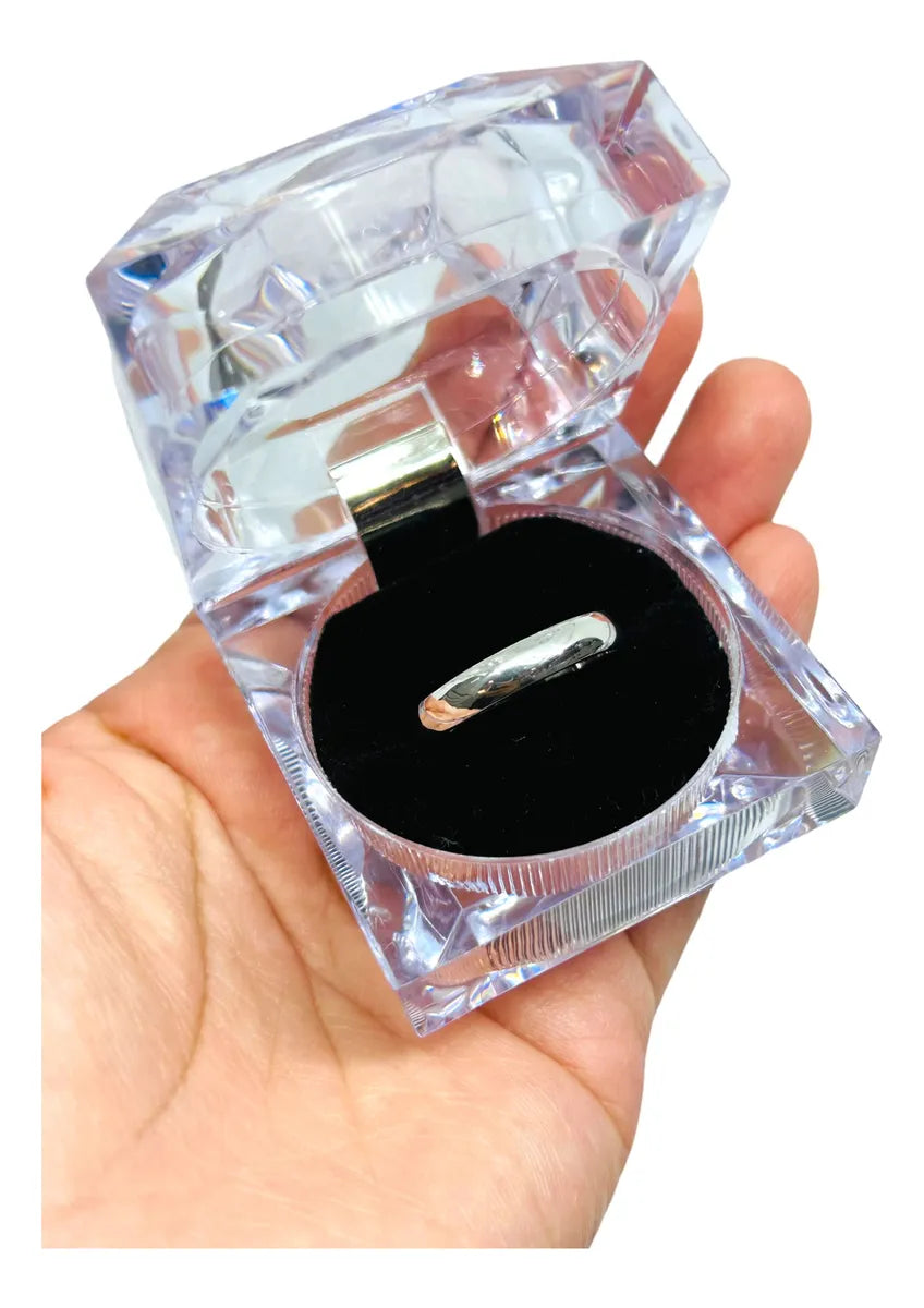 Anillo Argolla Lisa 4mm 1 Pieza En Plata 925 Garantizada