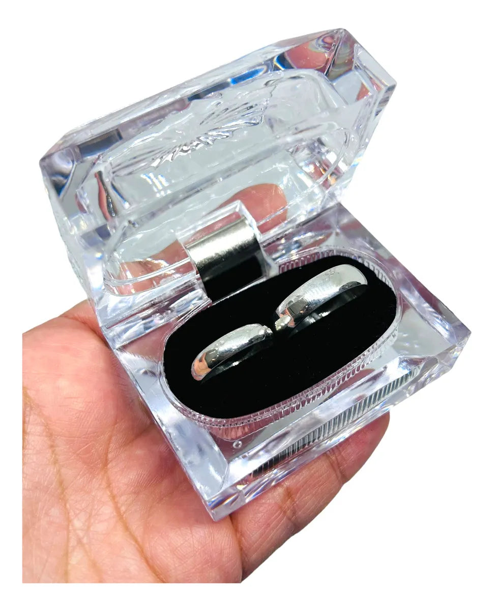 Par De Argollas En 6mm Y 4mm En Plata 925 Garantizado