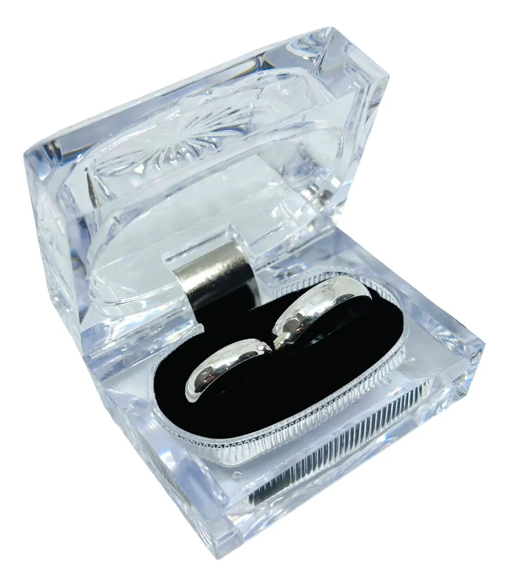 Par De Argollas En 6mm Y 4mm En Plata 925 Garantizado