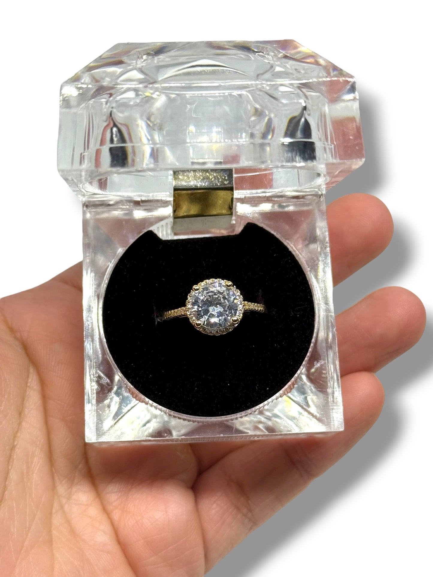 Anillo de Promesa en Chapa de Oro Laminado en 14K