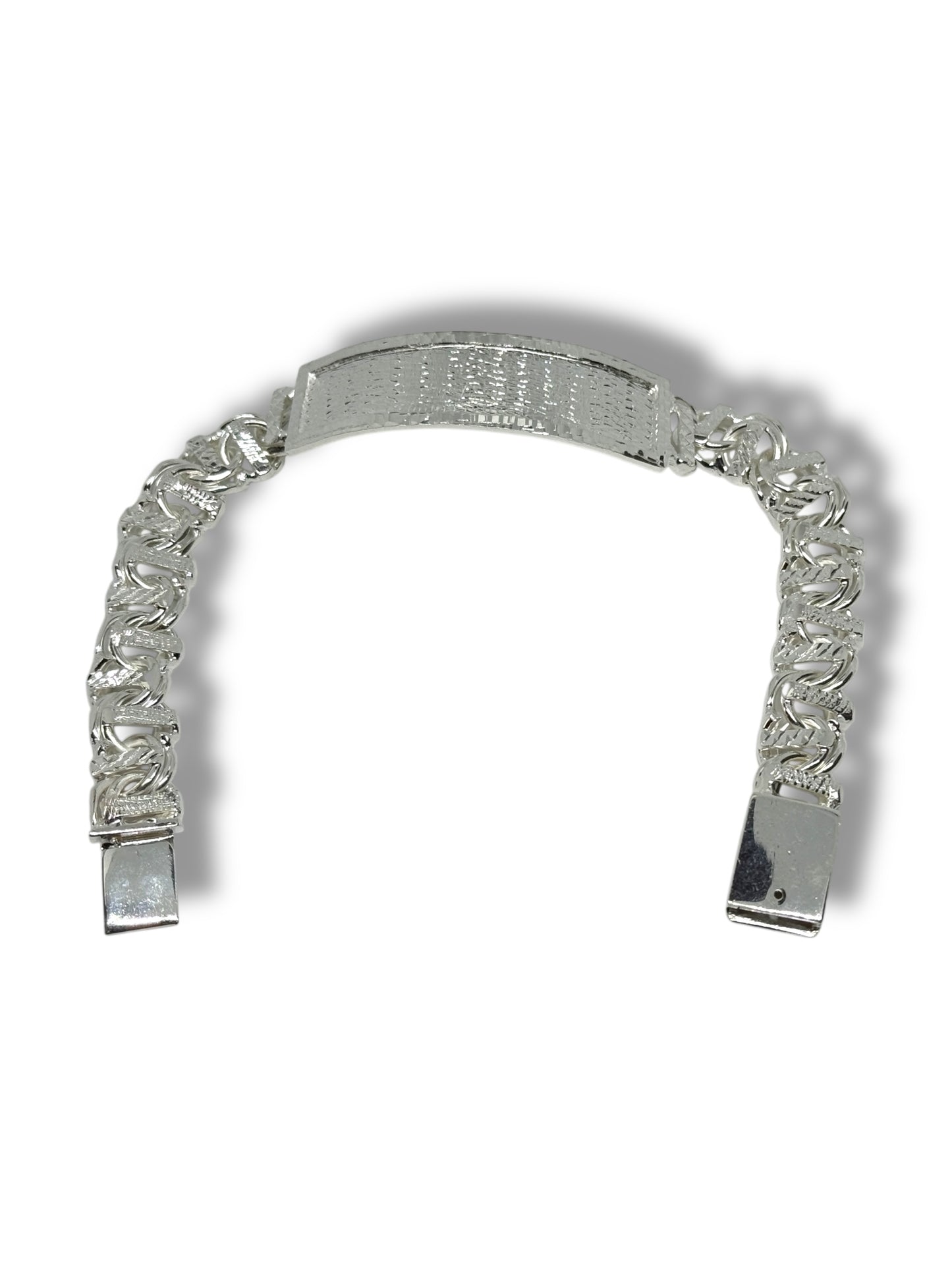 Esclava O Pulsera Tejido Chino De Plata 925 Diamantada 21cm