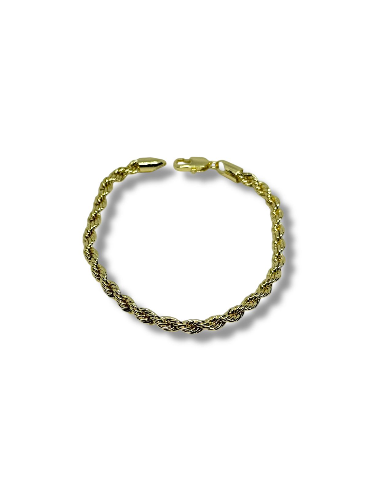 Pulso O Pulsera Torzal En Chapa De 14k Broche Perico 5mm